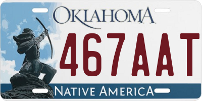 OK license plate 467AAT