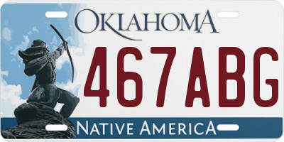 OK license plate 467ABG