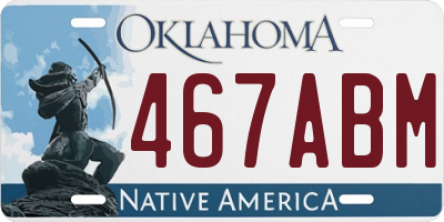 OK license plate 467ABM