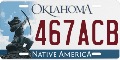 OK license plate 467ACB