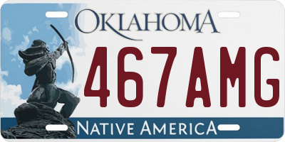 OK license plate 467AMG