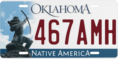 OK license plate 467AMH