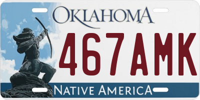 OK license plate 467AMK