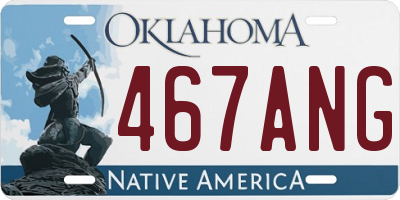 OK license plate 467ANG