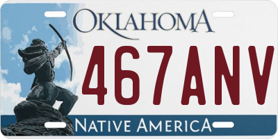 OK license plate 467ANV