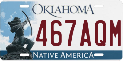 OK license plate 467AQM
