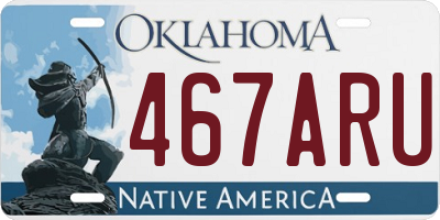 OK license plate 467ARU