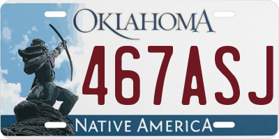 OK license plate 467ASJ