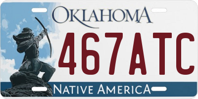 OK license plate 467ATC