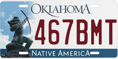 OK license plate 467BMT