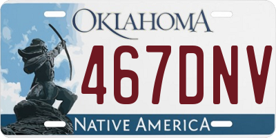 OK license plate 467DNV