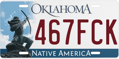 OK license plate 467FCK
