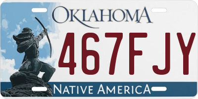 OK license plate 467FJY