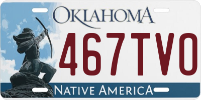 OK license plate 467TVO
