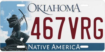 OK license plate 467VRG