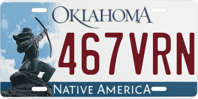 OK license plate 467VRN