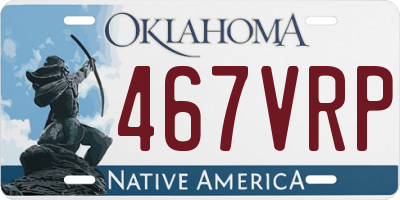 OK license plate 467VRP