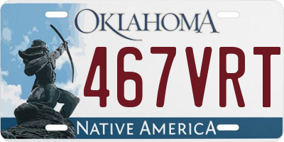 OK license plate 467VRT