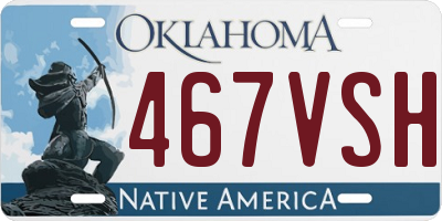 OK license plate 467VSH