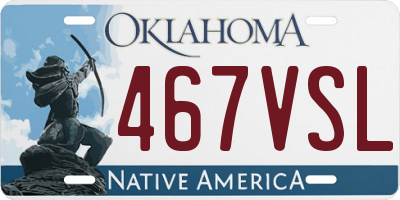 OK license plate 467VSL