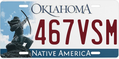 OK license plate 467VSM