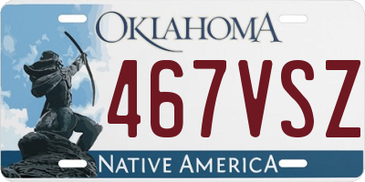 OK license plate 467VSZ