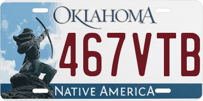 OK license plate 467VTB