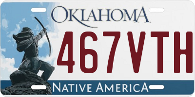 OK license plate 467VTH