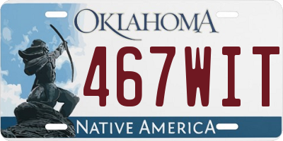 OK license plate 467WIT