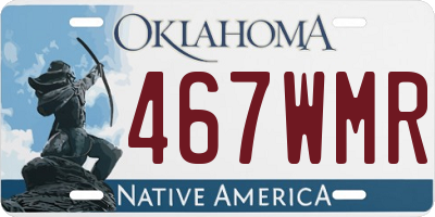 OK license plate 467WMR
