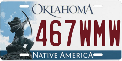 OK license plate 467WMW