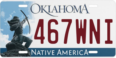 OK license plate 467WNI