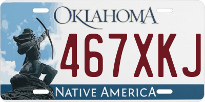 OK license plate 467XKJ