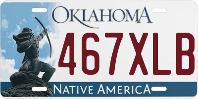 OK license plate 467XLB