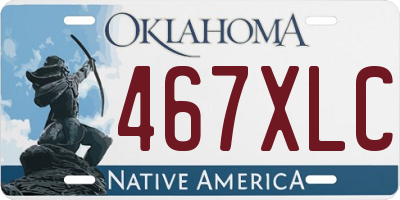 OK license plate 467XLC