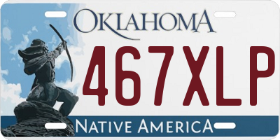 OK license plate 467XLP