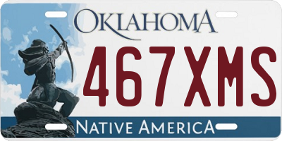 OK license plate 467XMS