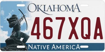 OK license plate 467XQA