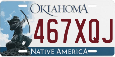 OK license plate 467XQJ