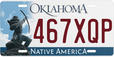 OK license plate 467XQP