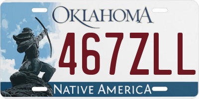 OK license plate 467ZLL