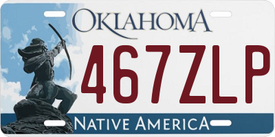 OK license plate 467ZLP