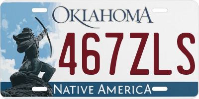 OK license plate 467ZLS