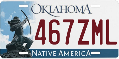 OK license plate 467ZML