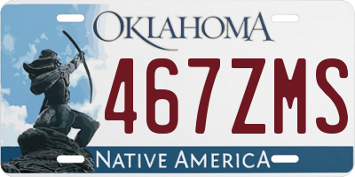 OK license plate 467ZMS