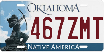 OK license plate 467ZMT