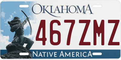 OK license plate 467ZMZ