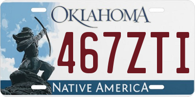 OK license plate 467ZTI