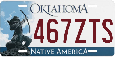 OK license plate 467ZTS
