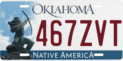 OK license plate 467ZVT